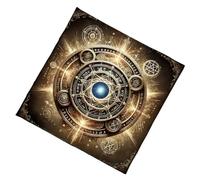 Oxtxuzdm Tapis de tarot mystique en polaire 50/60/75 cm, design pliable enchanteur pour les voyages et les lectures de groupe, nappe de tarots résistante aux rayures