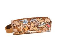 Oxtxuzdm Trousse à crayons de grande capacité résistante à l'eau avec fermeture éclair pour femmes, filles, étudiantes, adultes, trousse de maquillage de voyage, Kapi gourmand