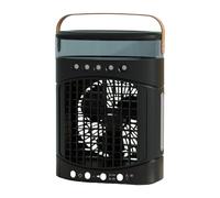 Oxtxuzdm Ventilateur brumisateur portable rechargeable par USB sans pales avec trois réglages de vitesse et veilleuse colorée pour chambre à coucher