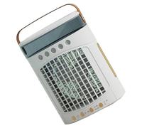 Oxtxuzdm Ventilateur brumisateur portable rechargeable par USB sans pales avec trois réglages de vitesse et veilleuse colorée pour chambre à coucher