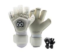 OXUM Gants de Gardien de But Classic Pro Personnalisables pour Adultes - Gants de Football en Latex résistants, conçus pour Une adhérence maximale et Une Protection Professionnelle (Blanco, 11)