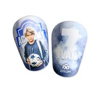 Oxum Sport - Protège-Tibias de Football personnalisés Mini pour Enfants et Adultes - Inclut numéro, Photo, nom et Blason -Pochette Offerte - Taille M 10x6cm / Taille S 8,3x5,5cm - Gamme Airlite Team