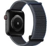 OXWALLEN Sports Bracelets Compatibles avec Bracelet Apple Watch 7 45mm 42mm 44mm, Remplacement Réglable Extensible Nylon élastique Pour iWatch SE & Series 7 6 5 4 3, Charcoal