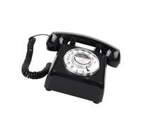Oxxggkao 1 ensemble de téléphone de bureau à roues rotatives fonctionnelles et fortes, design traditionnel, construction solide pour téléphone à son fort à la maison