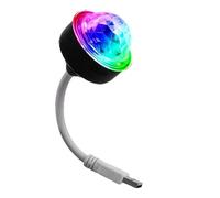 Oxxggkao 1. Projecteur multicolore 6 W à rotation automatique LED en cristal alimenté par USB pour les soirées dansantes