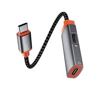 Oxxggkao 2 en 1 USB C Splitter Type Mâle vers Double Type Femelle Adaptateur de Charge Casque Splitter Convertisseur USB C Casque et Adaptateur Chargeur
