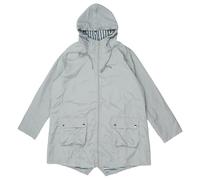 Oxxggkao 3. Manteau coupe-vent à capuche pliable à isolation thermique pour femme avec fermeture éclair intégrale et poches latérales