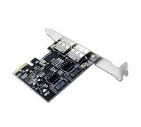 Oxxggkao Adaptateurs PCIe double canal SATAIII 6 Go/s avec configuration du BIOS pour une intégration transparente du bureau PCIe vers carte d'extension Sataiii ESATA