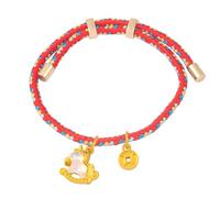 Oxxggkao Alliage robuste tressé avec un joli bracelet à breloques en forme de cheval pour plus de durabilité et de confort, taille unique, Comme décrit