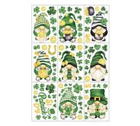 Oxxggkao Autocollants De Fête La Patrie 9 Feuilles S'accroche À La Fenêtre Shamrock Vert Leprechaun Fournitures Fête Vacances