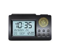 Oxxggkao Azan Réveil prière LCD avec fonction snooze Design élégant Bureau pratique pour musulmans Décoration d'intérieur