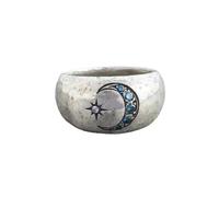 Oxxggkao Bague plastron en forme de soleil et de lune, texture unique en alliage de zirconium, convient pour les femmes tendance et cadeau rétro, One Size, Comme décrit, Comme décrit.