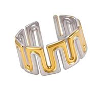 Oxxggkao Bague tendance en acier inoxydable avec blocage de couleur - Accessoire tendance pour homme et femme, One Size, Comme décrit, Comme décrit.