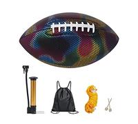 Oxxggkao Ballon de football réfléchissant en cuir synthétique pour garçons, filles, hommes, entraînement et jeux de plein air, lueur nocturne