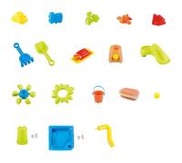 Oxxggkao Beach Toy Kids Set de pelles de jeu pour enfants en plastique toxique et sable pour creuser la table d'activités aquatiques
