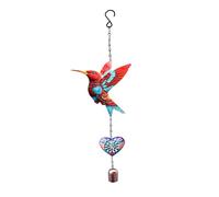 Oxxggkao Beau carillon éolien en fer fabriqué à la main en forme de colibri avec son pour la maison, le jardin et la décoration extérieure, pendentifs en métal de 53,3 cm