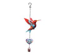 Oxxggkao Beau carillon éolien en fer fabriqué à la main en forme de colibri avec son pour la maison, le jardin et la décoration extérieure 53,3 cm décorations à suspendre en plein air