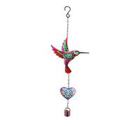 Oxxggkao Beau carillon éolien en fer fabriqué à la main en forme de colibri avec son pour la maison, le jardin et la décoration extérieure 53,3 cm décorations à suspendre en plein air