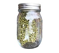 Oxxggkao Bocal de germination avec couvercle en acier inoxydable à large ouverture, haricot mungo