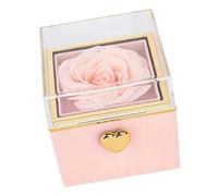 Oxxggkao Boîte à bagues rotative innovante avec une belle fleur - Boîte de présentation pour bijoux - Convient pour les surprises spéciales - Boîte de présentation élégante