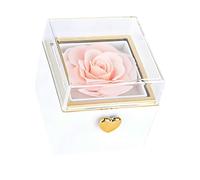 Oxxggkao Boîte à bagues rotative innovante avec une belle fleur - Boîte de présentation pour bijoux - Convient pour les surprises spéciales - Boîte de présentation élégante