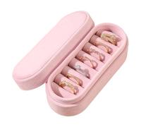 Oxxggkao Boîte de rangement rigide veloutée de qualité supérieure pour bagues et boucles d'oreilles avec compartiments de protection, parfaite pour les voyages, la présentation de cadeaux, étui de