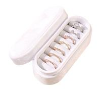 Oxxggkao Boîte de rangement rigide veloutée de qualité supérieure pour bagues et boucles d'oreilles avec compartiments de protection, parfaite pour les voyages, la présentation de cadeaux, étui de
