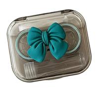 Oxxggkao Boîte de rangement tendance avec ventouse et flacon de solution pour un usage quotidien, bleu, Design élégant avec nœud papillon