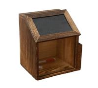 Oxxggkao Boîte en bois verrouillable à fixer au mur avec tableau à message amovible et compartiment latéral pour suggestions collection boîte à suggestions en bois