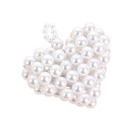 Oxxggkao Bracelet de téléphone artisanal tissé en forme de cœur avec perles et breloques élégantes pour téléphone portable - Cadeau pour femme