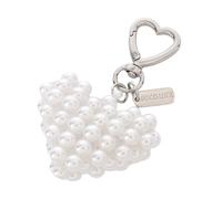 Oxxggkao Bracelet de téléphone artisanal tissé en forme de cœur avec perles et breloques élégantes pour téléphone portable - Cadeau pour femme