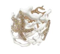 Oxxggkao Bracelet manchette tendance à ressort - Accessoire de bijoux tendance - Parfait pour les amateurs de voyage et de plage - Taille réglable, taille unique, Comme décrit