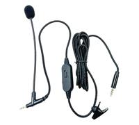 Oxxggkao Câble adaptateur de casque flexible avec commutateur de micro, câble de microphone compatible avec les casques de 150 mm, contrôle du volume réglable