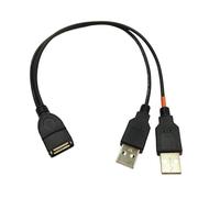 Oxxggkao Câble adaptateur USB 2.0 répartiteur USB pour charge rapide et synchronisation des données avec design robuste et cordon d'extension USB rouge pour marqueur de charge