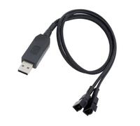 Oxxggkao Câble convertisseur USB vers ventilateur d'ordinateur robuste à 4 broches pour une gestion améliorée de la température 12 V vers câble de ventilateur