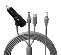 Oxxggkao Câble d'alimentation de voiture robuste de 1 mètre, charge rapide, plusieurs appareils, 3 interfaces, cordon de charge de véhicule pour téléphones, tablettes, chargeur de téléphone de voiture