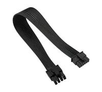 Oxxggkao Câble d'alimentation PCIe 12VHPWR vers 8 broches 60 cm cordon plat en PVC noir blanc pour carte graphique GPU carte graphique carte graphique cordon d'alimentation