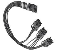 Oxxggkao Câble d'alimentation tressé 16 AWG 8 x 3 à 12 + 4 broches avec peignes pour alimentation GPU ARGB GOLD TF1 GF1 PF1 GF3 CXM