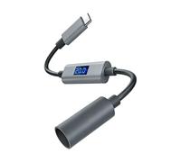 Oxxggkao Câble de charge DC5521 vers USB C pour satellites miniatures - Flux d'alimentation en temps réel et informations énergétiques - Petit câble d'alimentation