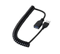 Oxxggkao Câble d'extension spiralé USB 3.0 rapide mâle vers femelle pour imprimantes, scanners, claviers, adaptateur USB mâle vers femelle