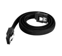 Oxxggkao Câble d'ordinateur SATA3.0 fin 6 Go/s 50 cm en nylon avec clip de verrouillage sécurisé pour cartes mères et connecteurs Sataiii