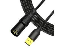 Oxxggkao Câble standard USB A vers double XL.R 1,5 m plaqué or Conclusions contraires au plan d'intervention Agitateurs sonores constants Câble USB vers XL.R de qualité studio