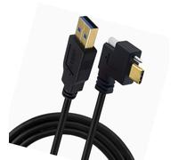 Oxxggkao Câble USB C sécurisé pour équipement d'inspection visuelle, montage sur panneau, plein de durabilité, design gauche et droit, câble de données de type C avec vis