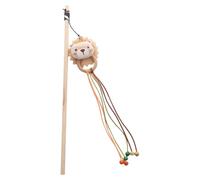 Oxxggkao Canne à pêche pour stimuler la curiosité des félins avec pompons pour animaux de compagnie actifs et exercices amusants