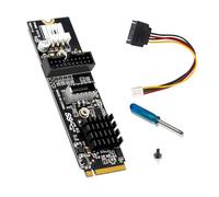 Oxxggkao Carte adaptateur PCIe USB 3.1 avec transfert de type C/E 5 Gbit/s et compatibilité Cartes mères Carte d'extension USB