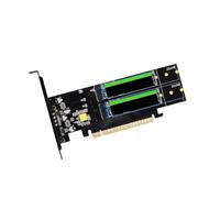 Oxxggkao Carte d'extension PCIe X16 NVMe pour SSD 22110 64GT/s Transfert de données rapide Bifurcation PCIe vers