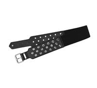 Oxxggkao Ceinture punk rock en cuir synthétique avec clous en métal Accessoire de taille punk pour homme et femme Accessoire de costume élégant, Noir , taille unique