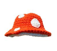 Oxxggkao Chapeau cloche en tricot pour femme champignon amusant élégant crochet hiver mode pêcheur enfants costume chapeau crochet seau Halloween accessoires fête