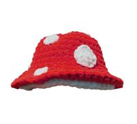 Oxxggkao Chapeau cloche en tricot pour femme champignon amusant élégant crochet hiver mode pêcheur enfants costume chapeau crochet seau Halloween accessoires fête