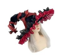 Oxxggkao Chapeau de sorcière d'Halloween convivial - Casquettes pratiques en polyester - Design pliable - Pour adultes et femmes - Accessoires de costume tendance - Chapeau de sorcière d'Halloween
